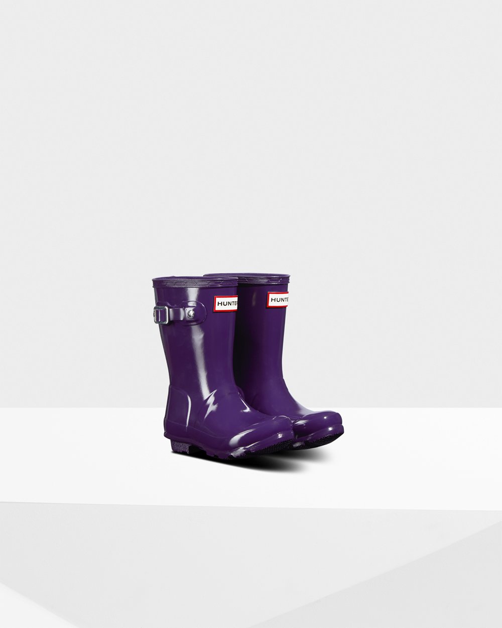 Kids Rain Boots - Hunter Original Little Gloss (01ETBCRZL) - Blue Purple